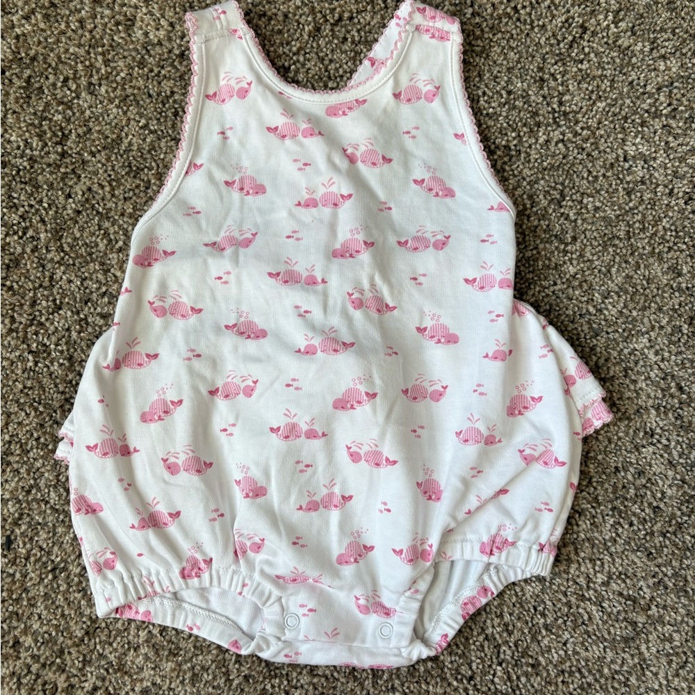 Adorable Pink and White Baby Romper